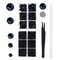 MEIBITE 6796PCS Montana Hotfix Rhinestones Crystal Stones Glass for Fabric Clothes Shirts Sparkly Flat Back Round with Tweezers and Picking Pen (SS6~SS30 Set)
